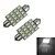 Χαμηλού Κόστους Λάμπες-2pcs 80-100 lm Festoon Διακοσμητικό Φως 16 LED χάντρες SMD 3528 Ψυχρό Λευκό 12 V / 2 τμχ