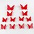 cheap Wall Stickers-Environmental Protection 3D Butterfly  Wall Stickers 12PCS/SET Red