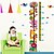 abordables מדבקות קיר-Giraffe Growth Chart Wall Stickers For Kids Room Zooyoo6335 Children Decals Animal Wall Art Girls Birthday Gift