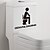 abordables Autocollants muraux décoratifs-personnages toilettes stickers muraux pré-collé amovible pvc décoration de la maison sticker mural décoration pour chambre salon1pc10x16cm