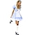 cheap Men&#039;s &amp; Women&#039;s Halloween Costumes-Princess Fairytale Cosplay Costume Party Costume Women&#039;s Halloween Carnival Festival / Holiday Polyester Outfits Blue / White Patchwork