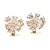 cheap Earrings-Sjeweler Female Fashion Gold-Plated Blue Flower Zircon Round Earrings