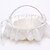 baratos Impressões e Presentes Personalizados-Flower Basket Satin / Rattan 8 3/5&quot; (22 cm) Faux Pearl / Ribbons / Rattan 1 pcs