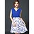 cheap Women&#039;s Dresses-Women&#039;s Sexy Casual Print Cute Plus Sizes Inelastic Sleeveless Above Knee Dress (Chiffon)