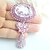 cheap Brooches-Women Accessories Art Deco Silver-tone Pink Rhinestone Crystal Brooch Bouquet Dangling Flower Brooch Women Jewelry