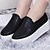 cheap Women&#039;s Slip-Ons &amp; Loafers-Women&#039;s Shoes Flat Heel Round Toe Loafers Casual Black/Silver