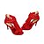 abordables Sandales femme-Femme Chaussures Similicuir Printemps / Eté Salomé / Confort / A Bride Arrière Talon Cône Boucle / Gland Rouge / Bleu / Violet