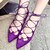 cheap Women&#039;s Sandals-Women&#039;s Shoes Flat Heel Pointed Toe Sandals Casual Black/Purple