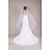 זול הינומות חתונה-הינומות חתונה שכבה אחת צעיפי אצבע קצה חרוזים / קצה פנינה טול לבן / שנהב / בז&#039;