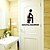 ieftine Abțibilde de Perete Decorative-autocolante de perete de toaletă cu caractere pre-lipite detașabil pvc decor decor de perete decor de perete pentru dormitor living 1buc 10x16cm