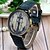 cheap Women&#039;s Watches-Unique Anchor Pattern PU  Leather Band Wristwatch(Green)(1Pcs) Cool Watches Unique Watches