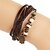 cheap Men&#039;s Bracelets-Men&#039;s Beaded Layered Rope Wrap Bracelet Leather Bracelet Leather Vintage Inspirational Multi Layer Bracelet Jewelry Brown For Christmas Gifts Daily Sports