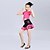 cheap Kids&#039; Dancewear-Latin Dance Performance Outfits Children&#039;s Performance Polyester Cascading Ruffle Outfit Blue/Fuchsia/Red Kids Dance Costumes