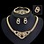 abordables Conjuntos de joyas-Mujer Chapado en Oro Diamante Sintético Conjunto de joyas Pulsera Pendientes Collare - Lujo Vintage Bonito Fiesta Casual Moda Enlace /