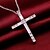 preiswerte Religiöser Schmuck-Halsketten Anhänger Halskette For Unisex Kubikzirkonia Weihnachts Geschenke Party Hochzeit Sterlingsilber Zirkonia Silber Kreuz Weiß