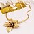 cheap Necklaces-Women&#039;s Cubic Zirconia Statement Necklace Origami Artisan Lotus everyday Cubic Zirconia Gold Silver Necklace Jewelry For Party