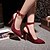 olcso Női magas sarkú cipők-Női Tűsarok Ruha Hivatal és karrier Fűző Bőrutánzat Nyár Fekete / Burgundi vörös / Kék / EU40