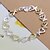 cheap Bracelets-Novel Delicate Women&#039;s Golden And Silver Kelp Silver Plated Brass Chain &amp; Link Bracelet(Silver)(1Pc)