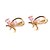 abordables Boucle d&#039;Oreille-Boucles d&#039;oreille gitane Coloré Zircon Plaqué or Bijoux Pour 2pcs