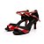 voordelige Latin dansschoenen-Dames Latin schoenen Salsa schoenen Satijn Sprankelende schoenen Sandalen Gesp Speciale hak Gesp Rood Zilver Goud / Leer / Leer
