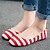 cheap Women&#039;s Flats-Women&#039;s Shoes Spring New Flat Heel Round Toe Comfort Stripe Flats Casual Black/Blue/Red