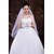 cheap Wedding Veils-One-tier Beaded Edge Wedding Veil Fingertip Veils with Beading Tulle / Classic