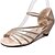 cheap Women&#039;s Sandals-Women&#039;s Shoes Chunky Heel Open Toe Sandals Dress Black/Silver/Beige