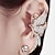 abordables Boucles d&#039;oreilles-Manchette oreille Boucles d&#039;oreilles grimpantes For Femme Diamant synthétique Soirée Mariage Décontractée Alliage Doré