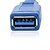 preiswerte USB-Kabel-30cm USB 3.0 rechten Winkel von 90 Grad-Verlängerungskabel Stecker auf Buchse Adapterkabel blau