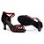 baratos Sapatos de Dança Latina-Mulheres Sapatos de Dança Latina Dança de Salão Interior Ensaio / Prática Iniciante Sapatos Brilhantes Básico Sandália Presilha Cadarço de Borracha Cor Única Fivela Leopardo Transparente Preto e