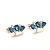 cheap Earrings-Sjeweler Female Fashion Gold-Plated Blue Zircon Earrings