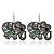 baratos Brincos-D Exceed  Bohemian Style Drop Stud Earrings for Women Gold Plate Lovely Elephant Shape Green Rhinestone Stud Jewelry