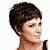 billige Syntetiske trendy parykker-Syntetiske parykker Rett Kardashian Stil Lagvis frisyre Parykk Svart Syntetisk hår Dame Naturlig hårlinje Svart Parykk Kort