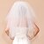 cheap Wedding Veils-Three-tier Pencil Edge Wedding Veil Headpieces with Veil with Flower Comb Tulle / Classic