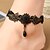 cheap Body Jewelry-Women Fashion Body Jewelry Summer Beach Gothic Style Charm Vintage Casual Lace Black Crystal Diamond Anklets