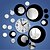 お買い得  鏡タイプ壁掛け時計-創造的三次元の真円度の3Dミラーウォールクロック