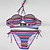 abordables Biquinis y Bañadores para Mujer-Mujer Bañadores Bikini Traje de baño Geométrico Amarillo Rosa Bandeau Trajes de baño Deportes Geométrico