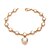 cheap Bracelets-T&amp;C Women&#039;s Noble 18K Rose Gold Plated Austrian Crystal Strand with Heart Crystal Pendant Bracelet