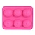 baratos Formas para Bolos-2pcs 6 capacidade de bolo de silicone baking molde - rosa