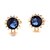 cheap Earrings-Sjeweler Female Fashion Gold-Plated Big Blue Zircon Round Earrings