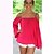 cheap Women&#039;s Tops-Women&#039;s Casual Off-the-shoulder Long Sleeve Tops &amp; Blouses (Cotton)