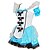 voordelige Halloweenkostuums voor volwassenen (heren/dames)-Alice in Wonderland Cosplay Kostuums Dames Halloween / Carnaval / Nieuwjaar Festival / Feestdagen Halloweenkostuums Wit + blauw Patchwork