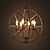cheap Candle-Style Design-1-Light 50 cm Candle Style Chandelier Metal Globe Painted Finishes Rustic / Lodge 110-120V / 220-240V