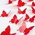 cheap Wall Stickers-Environmental Protection 3D Butterfly  Wall Stickers 12PCS/SET Red