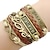 abordables Brazaletes-Pulseras charm Pulseras de cuero Multi capa Trenzado tejido Amor infinito Amistad damas Personalizado Básico Moda Retro Piel Pulsera pulsera Marrón Para Regalos de Navidad Casual Diario Deportes