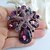 cheap Brooches-Women Accessories Gold-tone Purple Rhinestone Crystal Starfish Brooch Bouquet Art Deco Women Jewelry Mermaid