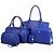 cheap Bag Sets-Women&#039;s Bags PU(Polyurethane) Tote / Shoulder Bag / Bag Set 5 Pieces Purse Set Solid Colored Purple / Red / Blue