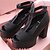 cheap Women&#039;s Heels-Women&#039;s Shoes Chunky Heel Peep Toe Pumps/ Dress Black/White