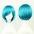 baratos Peruca para Fantasia-Cosplay Costume Wig Synthetic Wig Cosplay Wig Straight Straight Asymmetrical Wig Medium Length Blue Synthetic Hair Women&#039;s Natural Hairline Blue