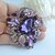 cheap Brooches-Wedding Accessories Gold-tone Purple Rhinestone Crystal Flower Brooch Art Deco Bridal Bouquet Women Jewelry